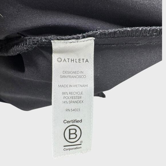 Athleta Size 2 Black Tribeca Wide Leg Crop Pants Snap Split Hem Athleisure Zip - Picture 6 of 11